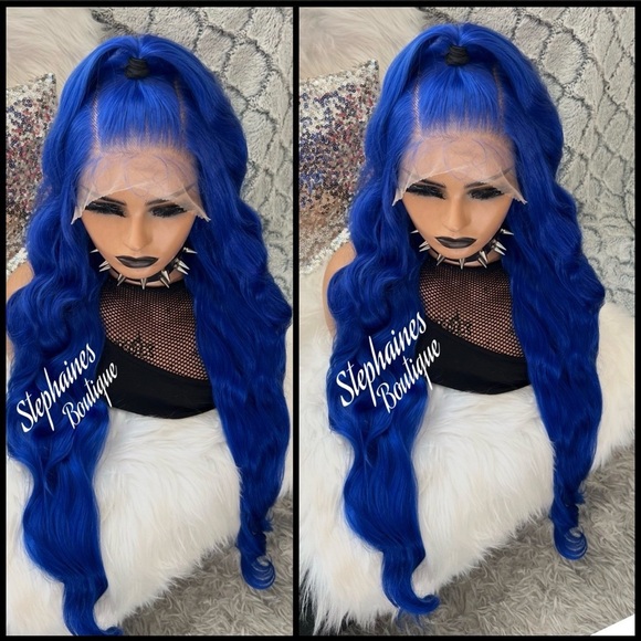 Human Hair Blended Lace Front front wig